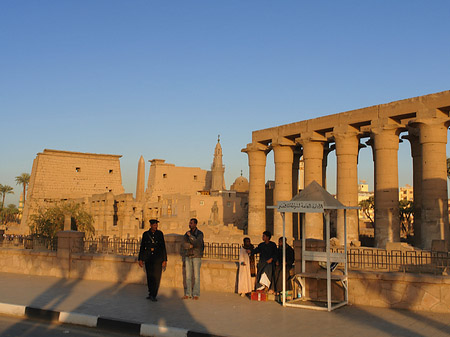 Luxor Tempel bei Sonnenuntergang Fotos