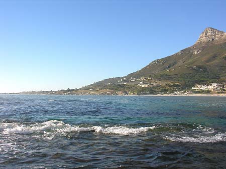 Blick vom Strand auf das Meer