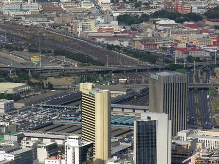 Vogelperspektiven über der Stadt Fotos